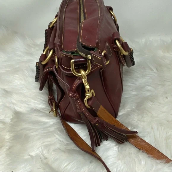 Dooney & Bourke Dark Red Florentine Handbag - Picture 10 of 13